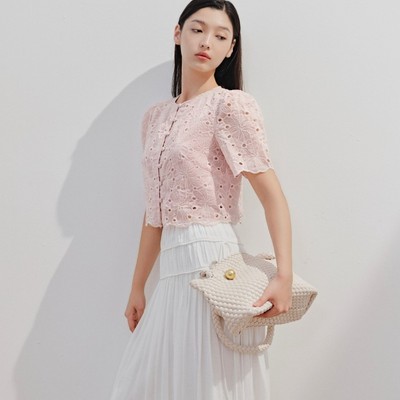 Chân váy OLV dài dáng xòe cột dây White Chiffon Side Tie Maxi Skirt thanh lịch đi chơi đi biển