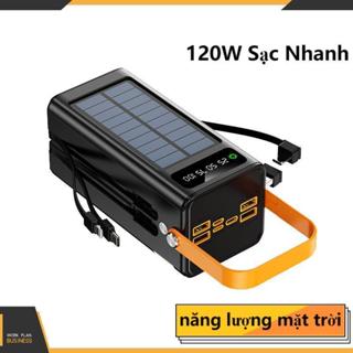  năng lượng mặt trời Pin sạc dự phòng 90.000mAh Công nghệ sạc nhanh 120 W LED hiển thị sạc nhiều thiết có 2 dây 