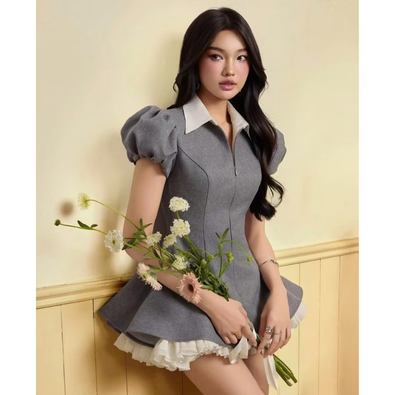 𝐕𝐇𝐓𝟏𝟕 ( 𝐁𝐈𝐆𝐒𝐈𝐙𝐄) Đầm sơ mi TK cao cấp “ KHOÁ KÉO “ 𝐒 => 𝟑𝐗𝐋 + 𝐊𝐄̀𝐌 𝐐𝐔𝐀̂̀𝐍  tôn v1 tùng xoè tay phồng chanh xả by Carot | BigBuy360 - bigbuy360.vn