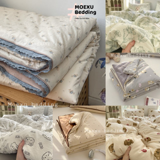 Chăn Hè Cotton Đũi Băng Lạnh 2m3x2m Viền Ren , Mát Lạnh , Mềm Mịn , Thoáng Mát Mẫu Mới Nhất Hè 2025