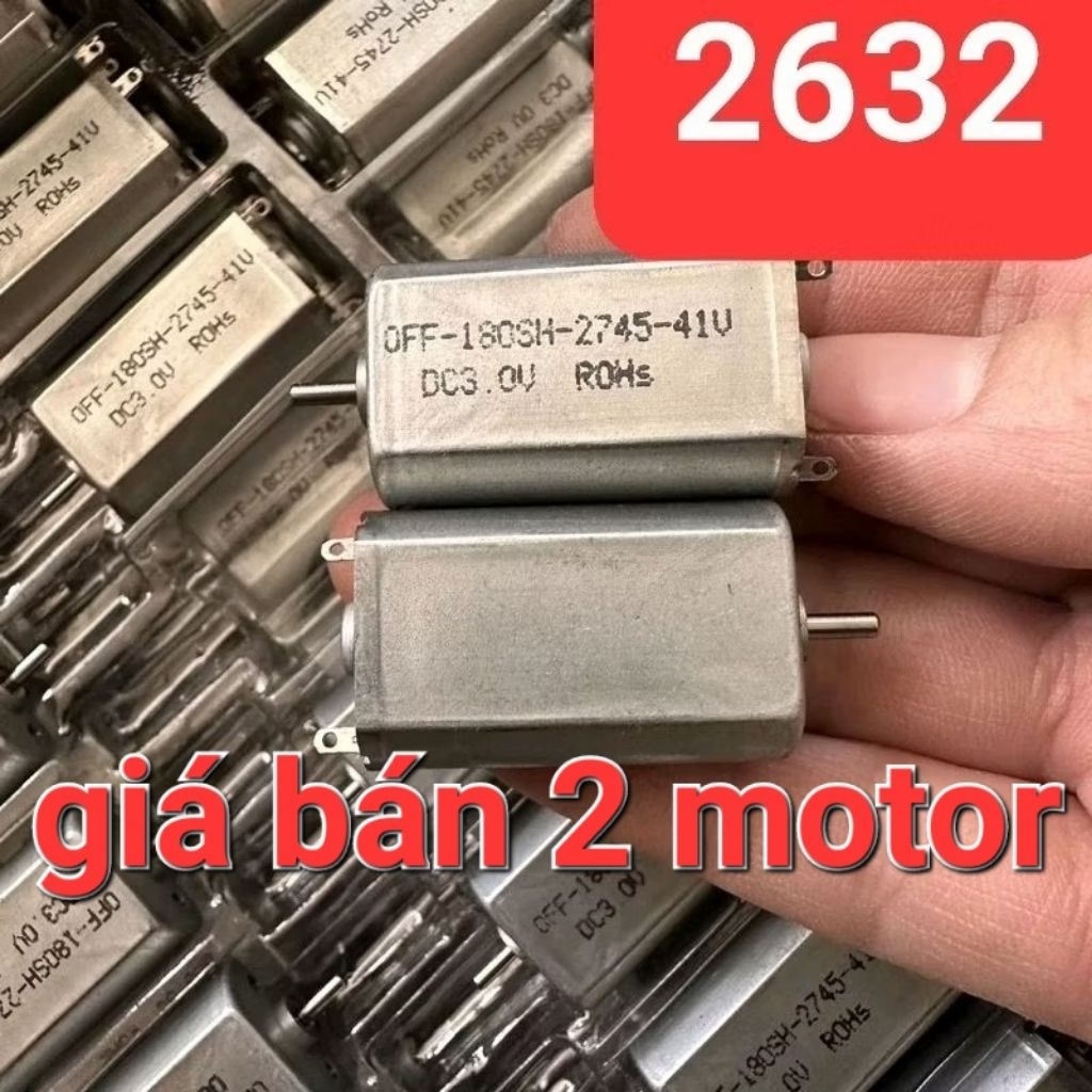 2 motor 180FF motor mới 3v đít bằng sắt (2632)