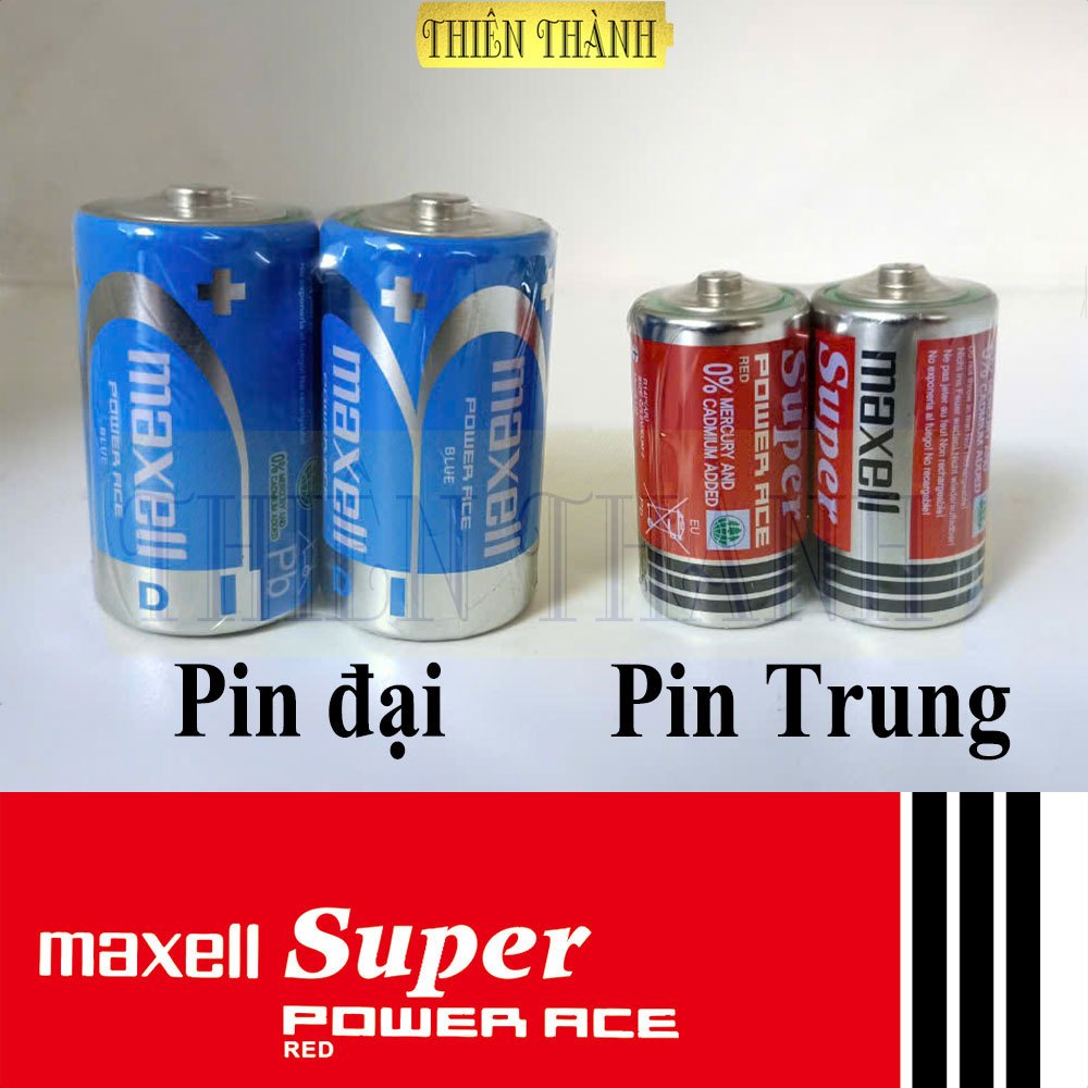 Pin đại pin trung Maxell R20P(Size D),R14P(Size C),pin than(carbon)1.5V.dụng cho bếp gas Âm,đèn pin,