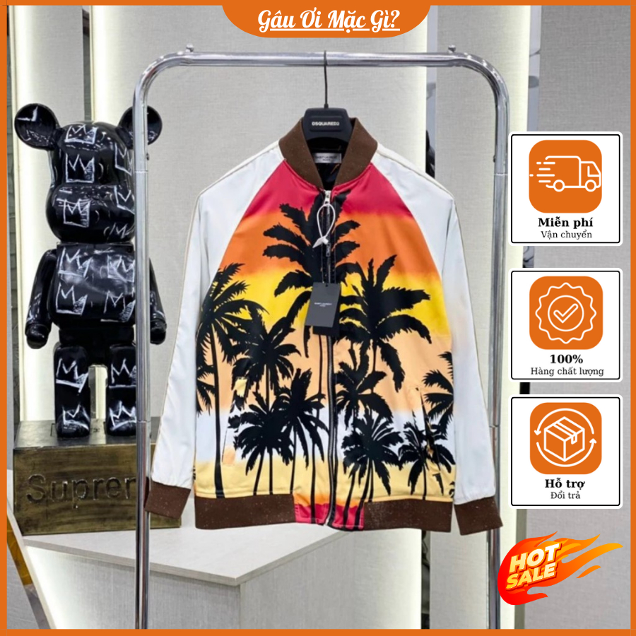 Áo Bomber Gió In Cây Dừa Hoàng Hôn