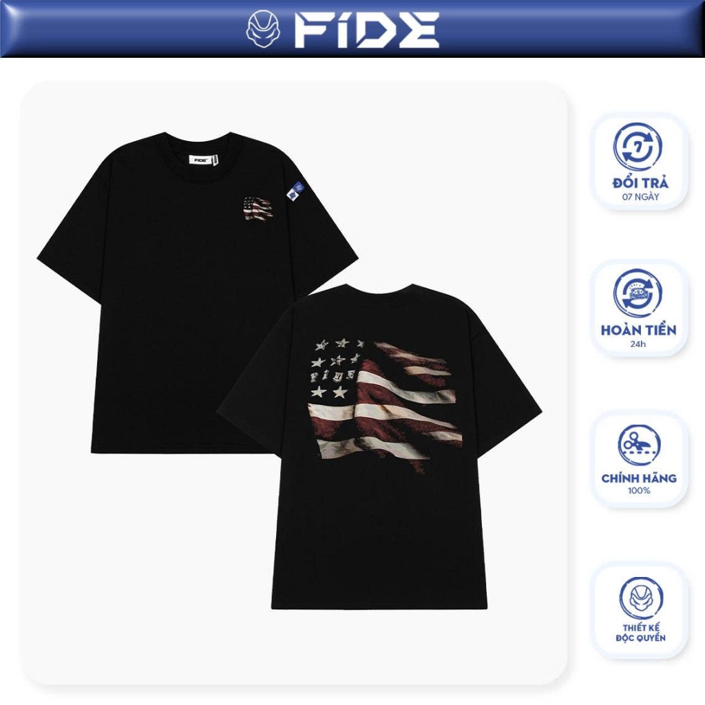 Áo thun FIDE Lá cờ phong cách cổ điển Vintage unisex form rộng nam nữ local brand cổ tròn oversize- AT212