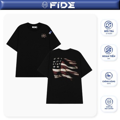 Áo thun FIDE Lá cờ phong cách cổ điển Vintage unisex form rộng nam nữ local brand cổ tròn oversize- AT212