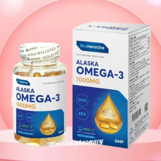 OMEGA3 alaska 1000mg  hỗ trợ cho đôi mắt sáng, trái tim khỏe mạnh