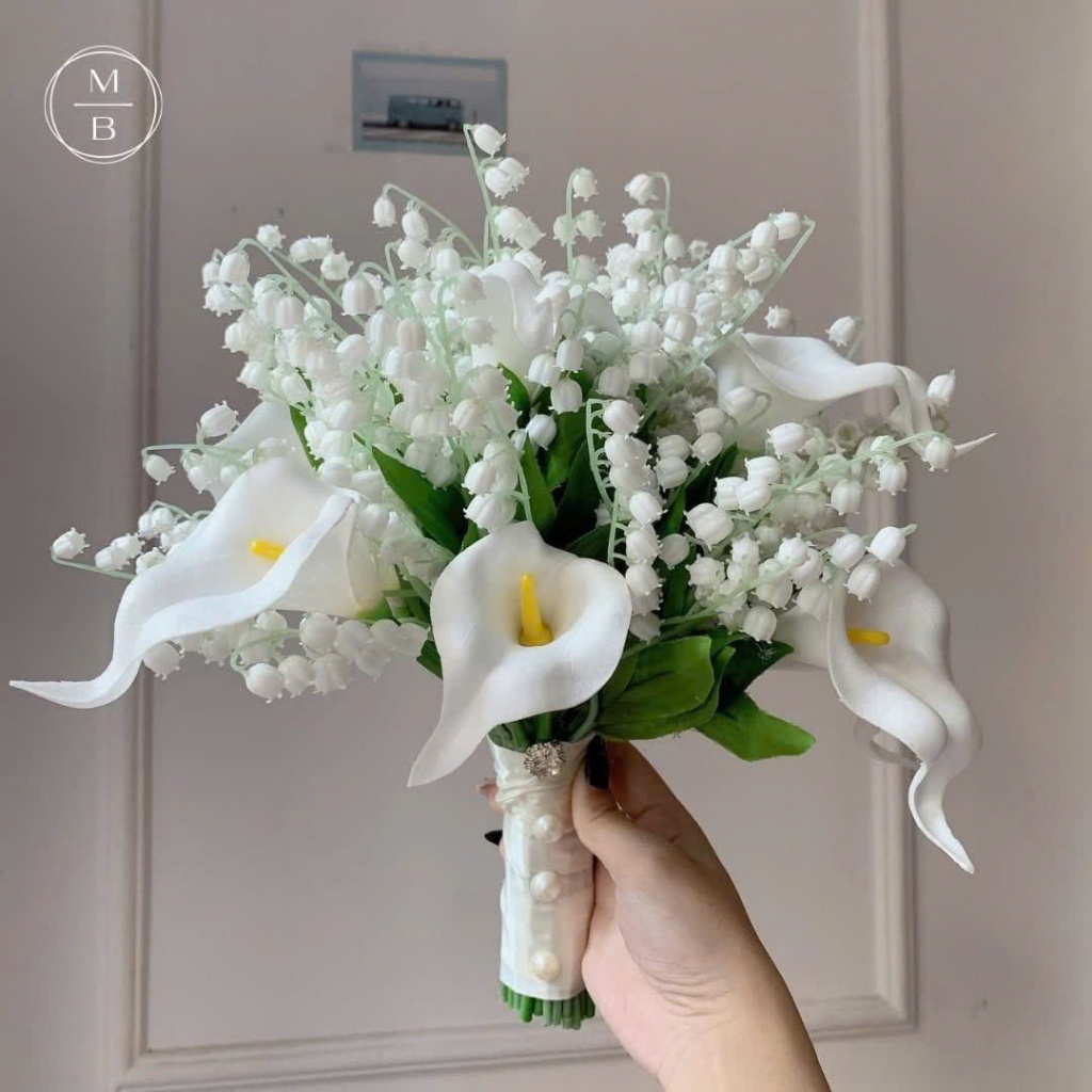 BÓ HOA CƯỚI LINH LAN TẶNG KÈM HOA CHÚ RỂ