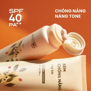  Kem Chống Nắng Mặt Nâng Tông Thấm Nhanh Hây Hây Cho Mọi Loại Da Khô Dầu Mụn SPF 40 PA ++ Cỏ Mềm 60g 