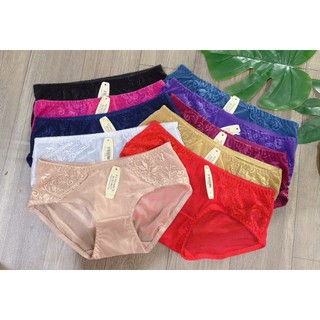  Sét 5 Quần Lót Nữ Ren Lưới Chất Mịn Đẹp Mềm Mại Êm Ái Đáy Cotton Giặt Máy Thoải Mái size  từ 35-55kg- mã 6382. 