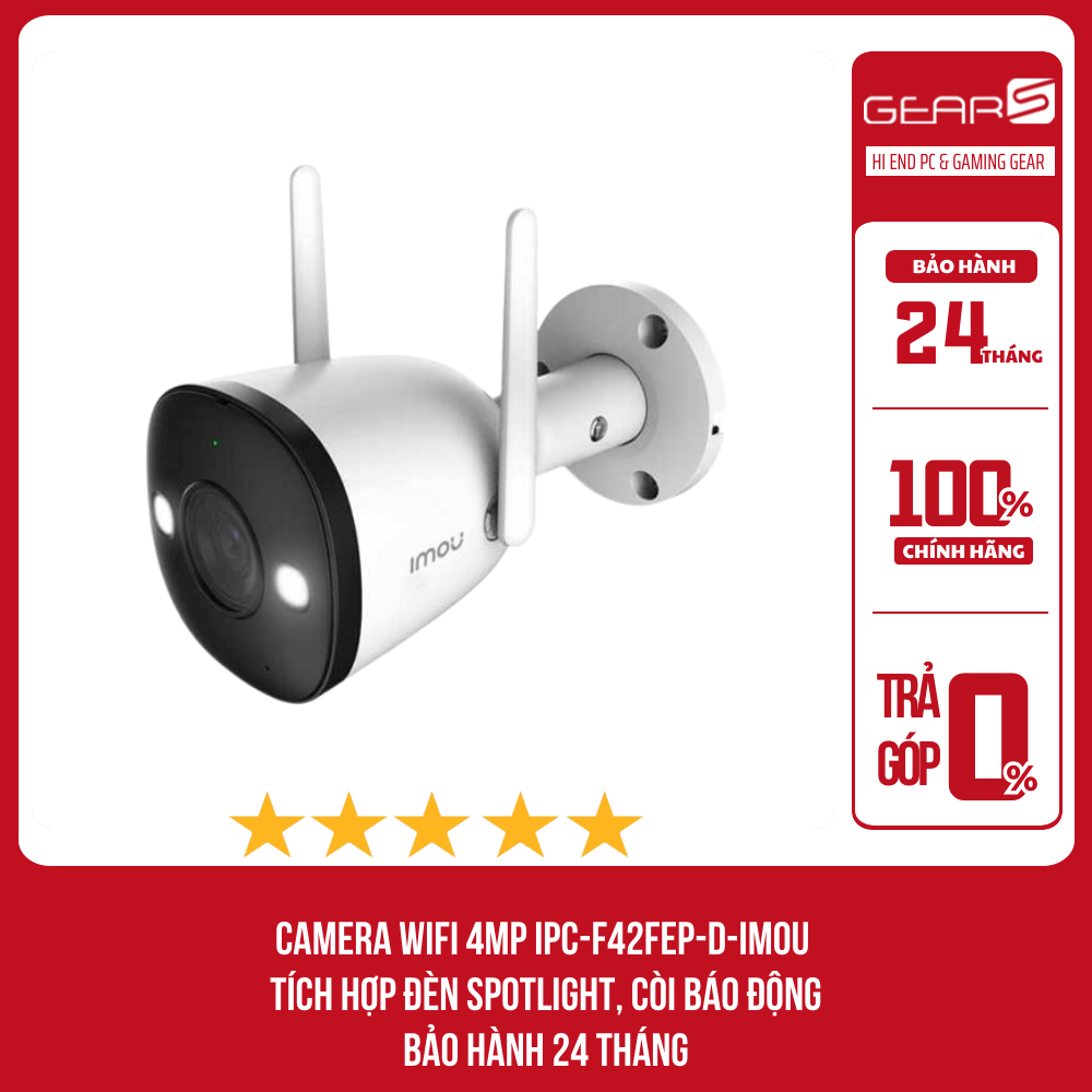 [FULL VAT] Camera Wifi 4MP IPC-F42FEP-D-IMOU tích hợp đèn Spotlight, còi báo động - Bảo hành 24 Thán