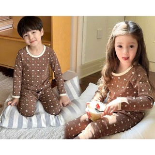 Sét bộ quần áo thu đông bé gái - bé trai ( HỌA TIẾT TÍ HON 3 MÀU XANH-NÂU-ĐỎ QC08 ) size 8-20 kg M99