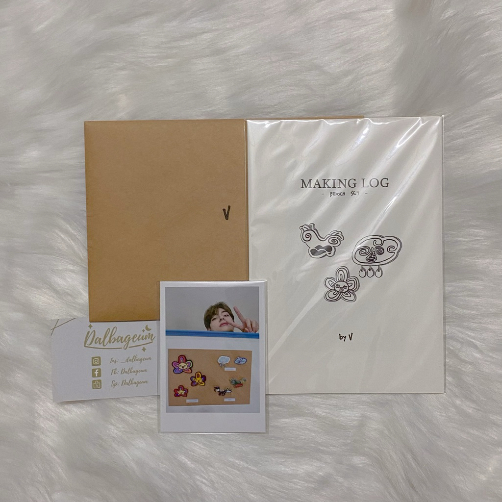 Set pola + making log set brooch made by BTS Bangtan