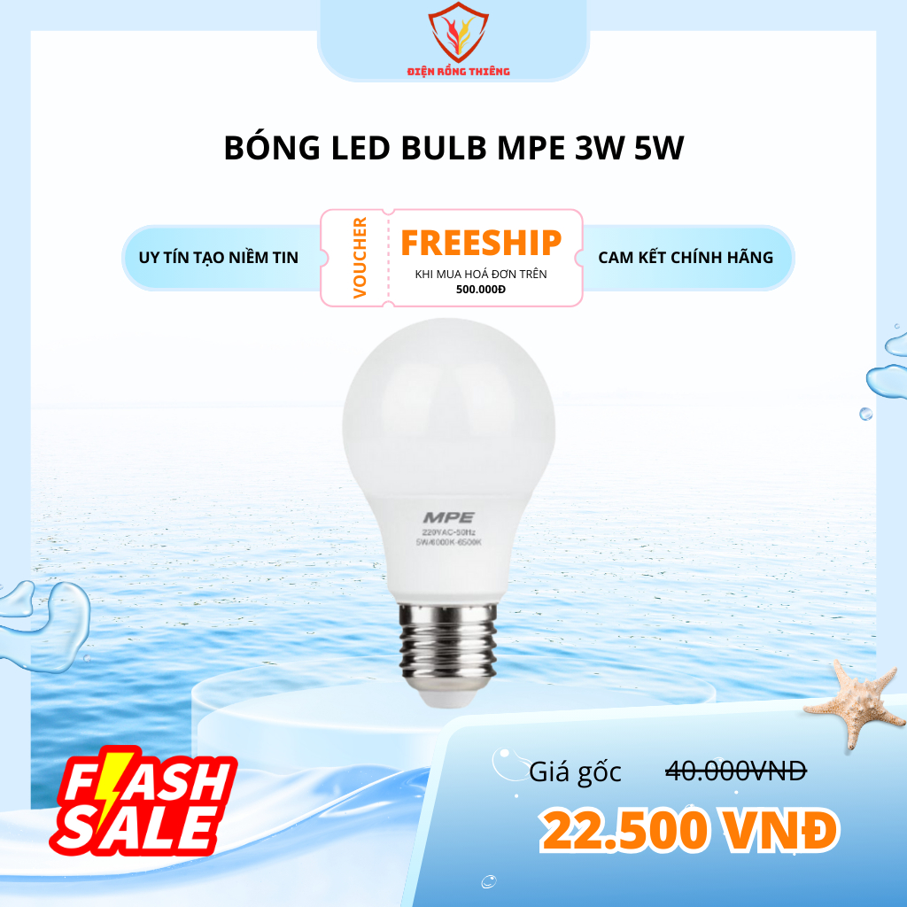 Bóng Led Bulb MPE 3W 5W – Dùng Cho Đèn Học, Đèn Trang Trí Quán Ăn, Cửa Hàng