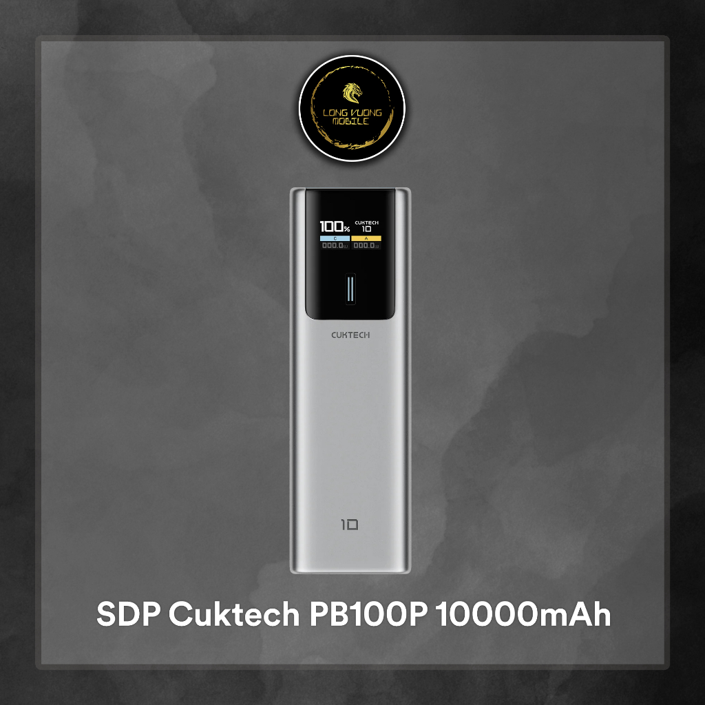 Sạc Dự Phòng Cuktech PB100P 10000mAh 1C1A 150W PD 3.0 Mi Turbro Charger 120W | Long Vương Mobile