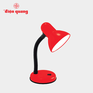  Đèn bàn chống cận Điện Quang ĐQ DKL03  Cắm điện trực tiếp kiểu chóa sắt màu đỏ đen  bảo hành 1 năm 
