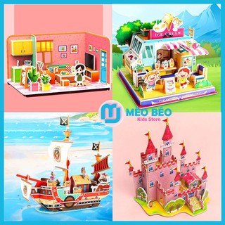  Mô Hình Nhà Tranh Ghép Hình 3D Bằng Xốp - Mèo Béo Kids Store 