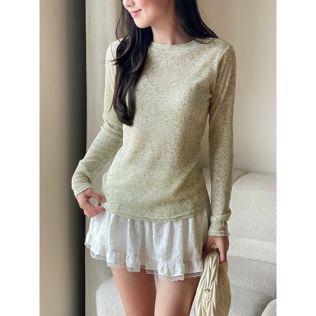 Áo Thun Thu Đông Cổ Tròn Chất Len Dệt Dài Tay Miho House | BigBuy360 - bigbuy360.vn