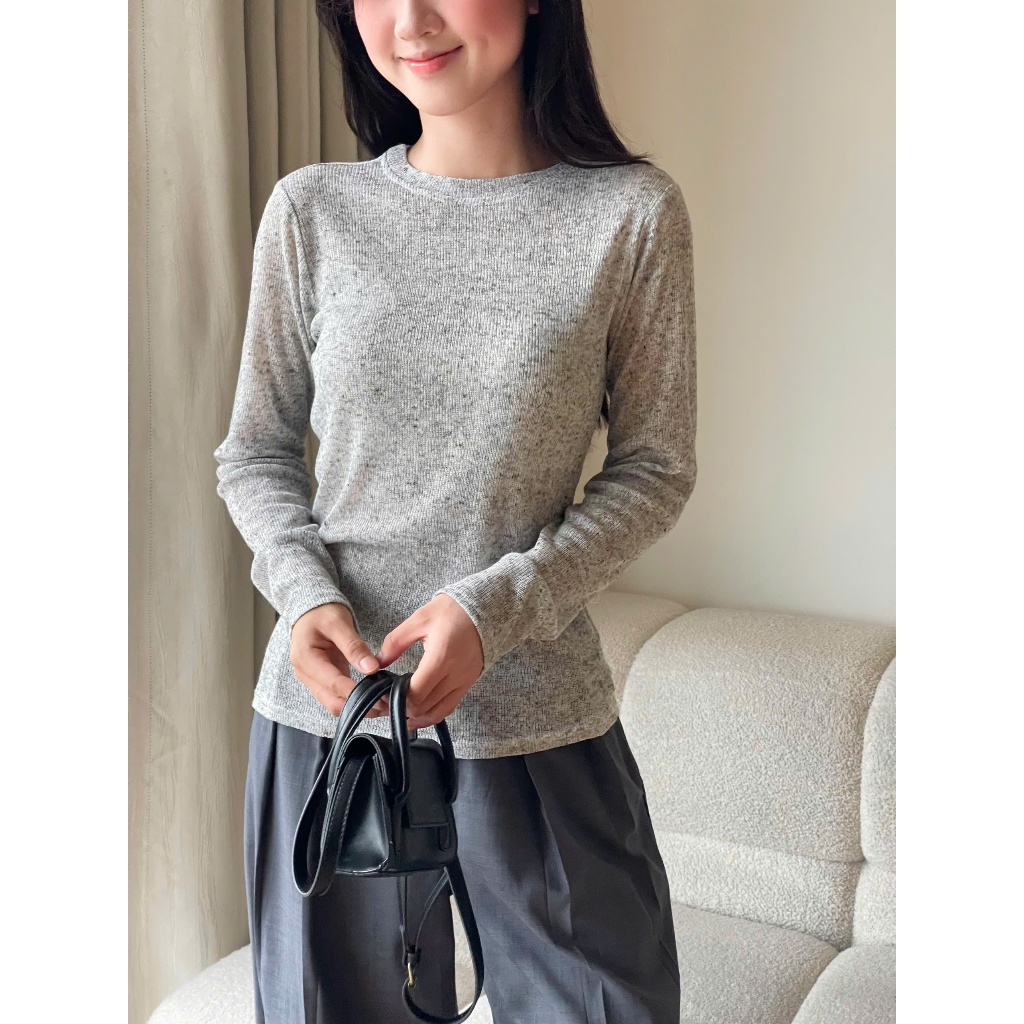 Áo Thun Thu Đông Cổ Tròn Chất Len Dệt Dài Tay Miho House | BigBuy360 - bigbuy360.vn