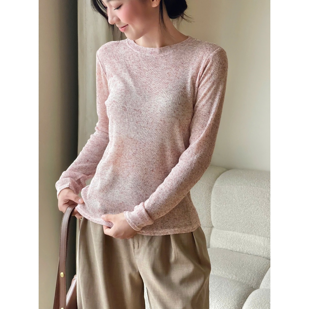 Áo Thun Thu Đông Cổ Tròn Chất Len Dệt Dài Tay Miho House | BigBuy360 - bigbuy360.vn