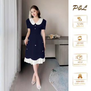  Váy Đầm Dự Tiệc Trung Niên BigSize Đi Cưới Thiết Kế Cao Cấp Đầm Đi Tiệc Cổ Sen Trắng Kết Charm PL108 