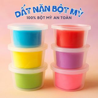 Đất Nặn Bột Mì An Toàn, Đất Nặn Không Dính Tay An Toàn Cho Bé, Đất Sét Nặn Tự Khô Bộ 6 Màu