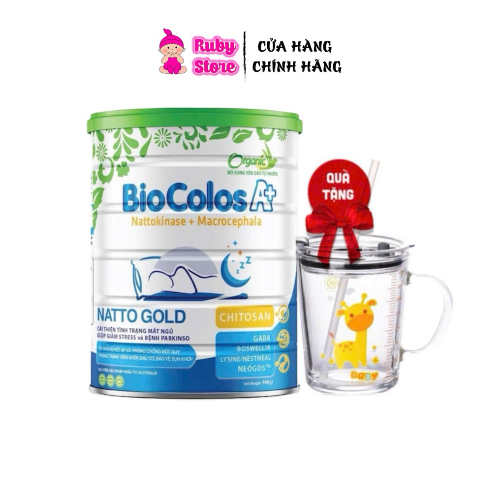  Sữa ngủ ngon Biocolos A+ Natto Gold lon 900g hỗ trợ ngủ ngon tăng cường sức khỏe 