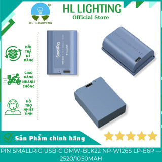 Pin SmallRig USB-C DMW-BLK22 NP-W126S LP-E6P — 2520/1050mAh — Sạc Nhanh 5V (SmallRig 4906/5062/5406)