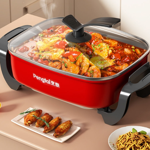 hộ gia đình điện đa năng chảo điện nồi điện ký túc xá sinh viên nấu cơm hấp thịt nướng tấ