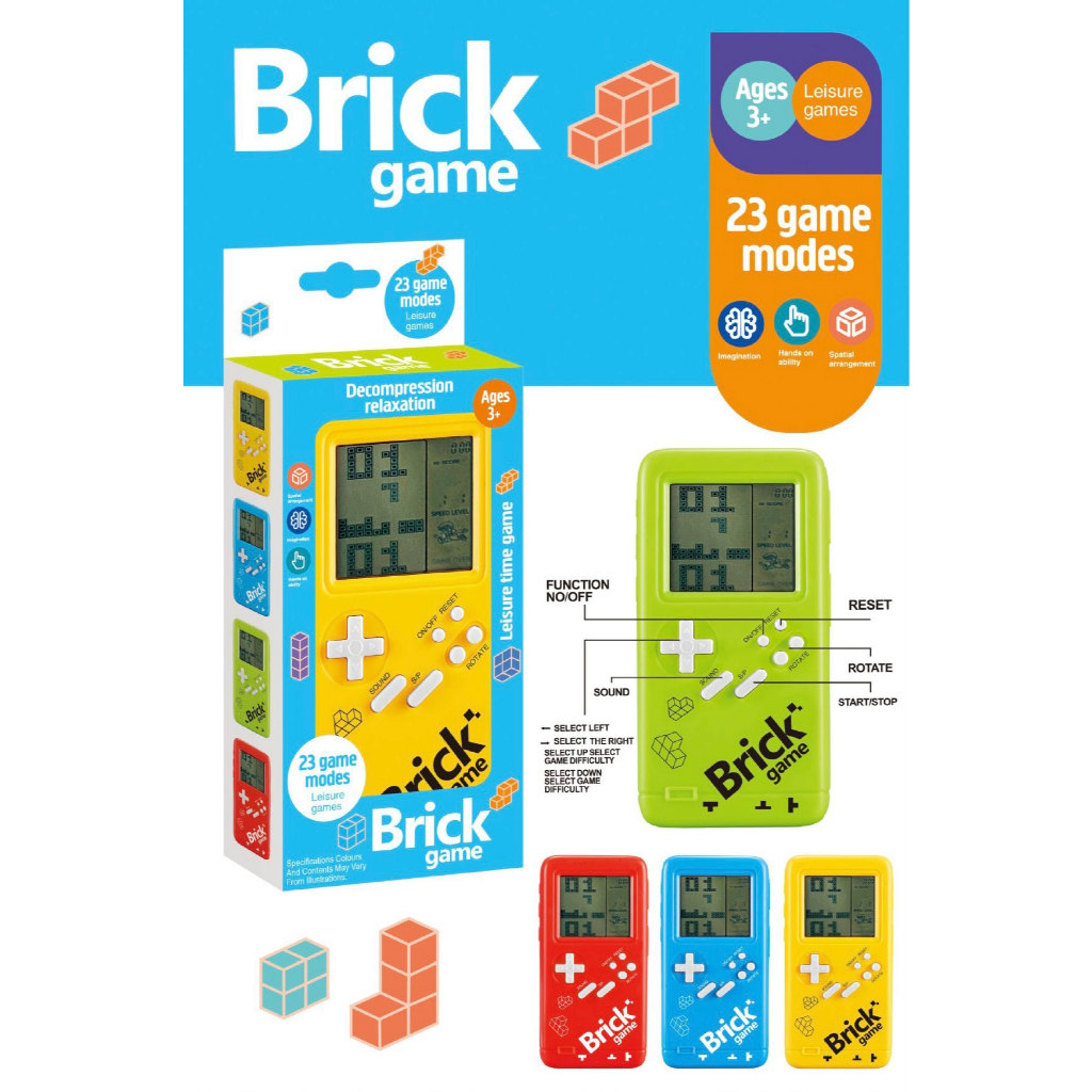 Máy chơi game cầm tay xếp gạch Tetris 23 game siêu kinh điển - 0943