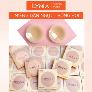  Hộp 2 miếng dán ngực Silicon có lỗ thông hơi có keo chống rơi tụt siêu mỏng chống nước Davichi B28 