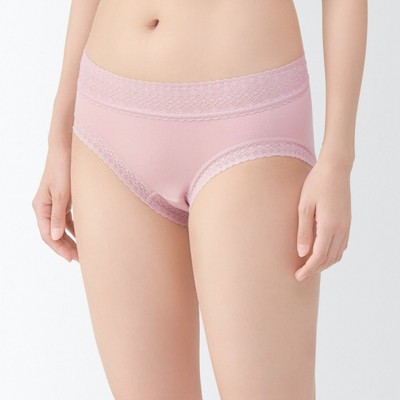 [NEW 2025]  Mới MUJI Quần Lót Bikini Vải Lyocell Viền Ren Cho Nữ