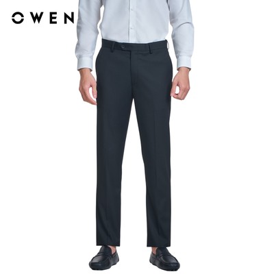 Owen - Quần Tây Đen R Slim Fit QS232450 màu Đen chất liệu TR Spandex
