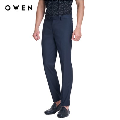 OWEN - Quần tây Slim Fit QS232454 màu Xanh tím than chất liệu Polyester-Rayon-Spandex