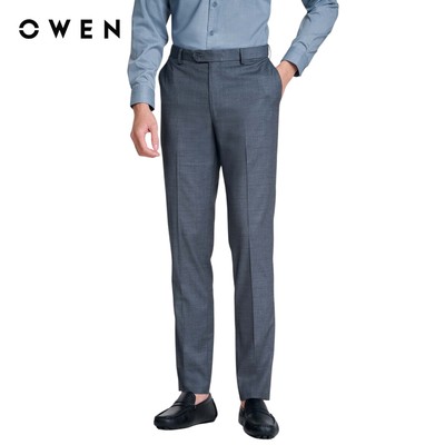 OWEN - Quần tây Slim Fit Tăng đơ QST252425 màu Xám chất liệu Polyester-Rayon-Spandex
