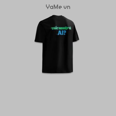 Áo Thun Nam FlexFit™ In Màu Neon "Thất Nghiệp Vì AI" The No Style 231 Dáng Vừa Vặn F3 24780 |YaMe|