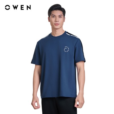 Owen - Áo t-shirt Relaxfit TSN253668 màu Xanh dương chất liệu CVC Spandex