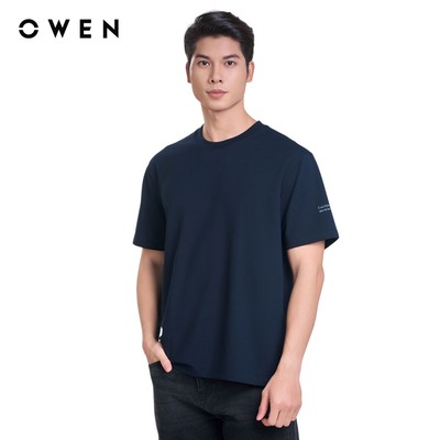 Owen - Áo t-shirt Relaxfit TSN253673 màu Xanh tím than chất liệu CVC Spandex