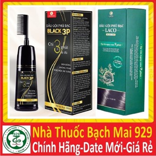 [Mã COSDAY -50K đơn 150K] COMBO Dầu gội phủ bạc BLACK 3P  & laco black hair 200ml