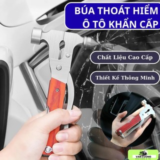 Búa Thoát Hiểm Ô Tô Khẩn Cấp Đa Năng Thép Nguyên Khối, Búa Phá Kính, Cắt Dây, Vặn Ốc, Dùng Cho Ô Tô, Gia Đình