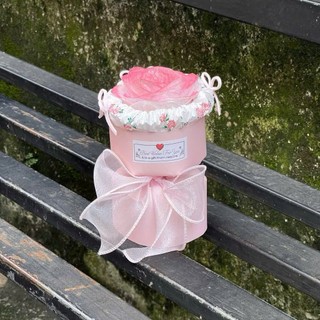 (Tặng kèm túi+ thiệp) Bó hoa sáp nhũ mini 1 bông cốt trụ siêu xinh quà tặng bạn nữ 8/3, 20/10, Valentine