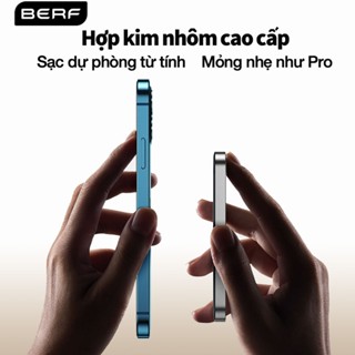  BERF C10 Sạc sự phòng không dây hợp kim nhôm từ tính siêu mỏng 10000mAh PD 20W,Cho 17 16 15 14 13 12 Series 
