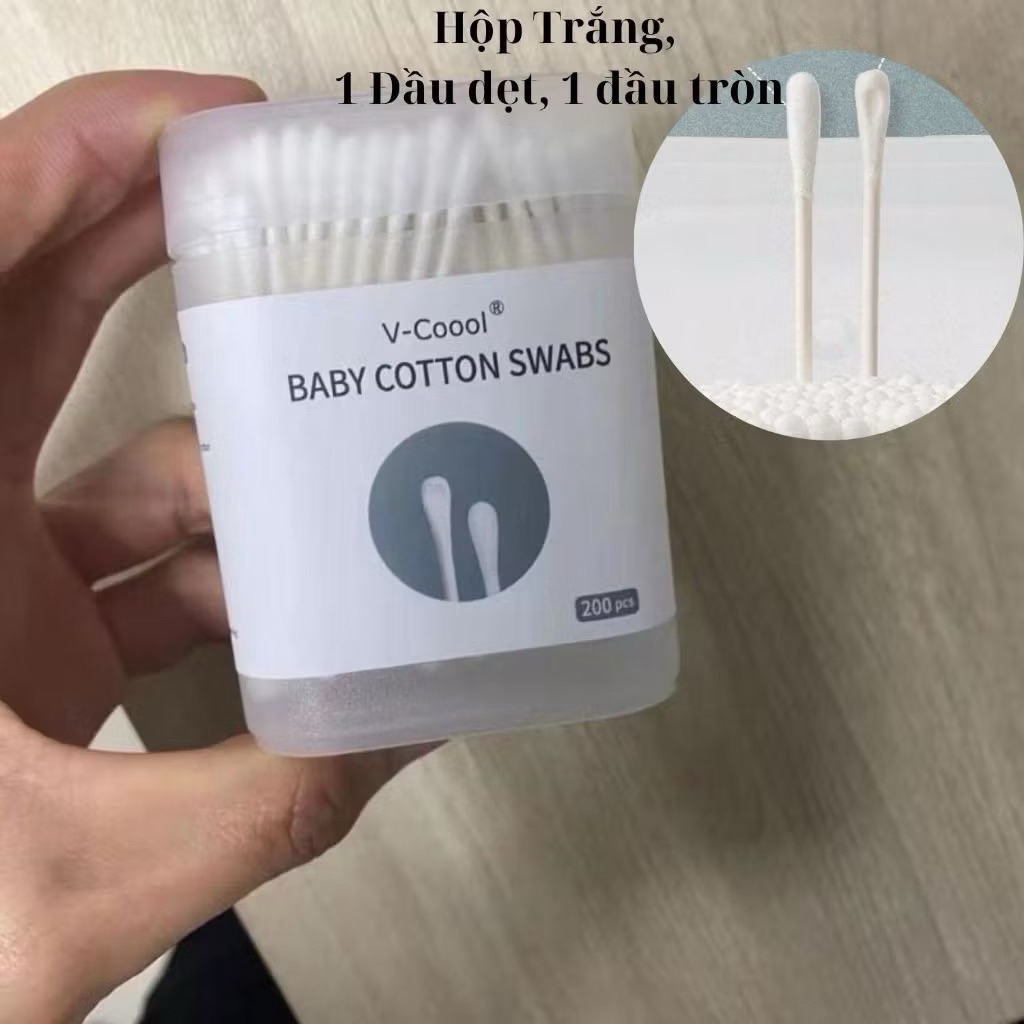 Tăm bông V-COOL cho bé sơ sinh 200 cây