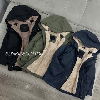 (HÀNG XUẤT XỊN) Áo khoác raincoat bé trai bé gái lót lông