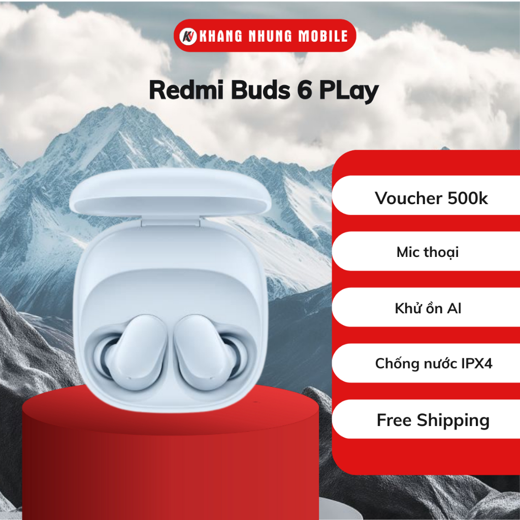 Tai Nghe Bluetooth Redmi Buds 6 PLay - Hàng Chính Hãng - Khang Nhung Mobile