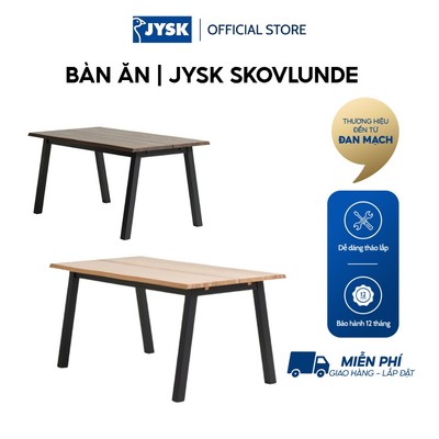 Bàn ăn | JYSK Skovlunde | gỗ công nghiệp/veneer sồi | màu sồi/đen | nhiều kích thước