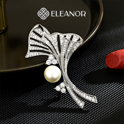 Ghim cài áo nam nữ Eleanor Accessories hình hoa đính đá phụ kiện thời trang trâm cài áo 8217