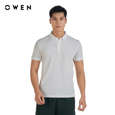 Owen - Áo polo Bodyfit APV252542 màu Trắng chất liệu Poly recycled (Renu)
