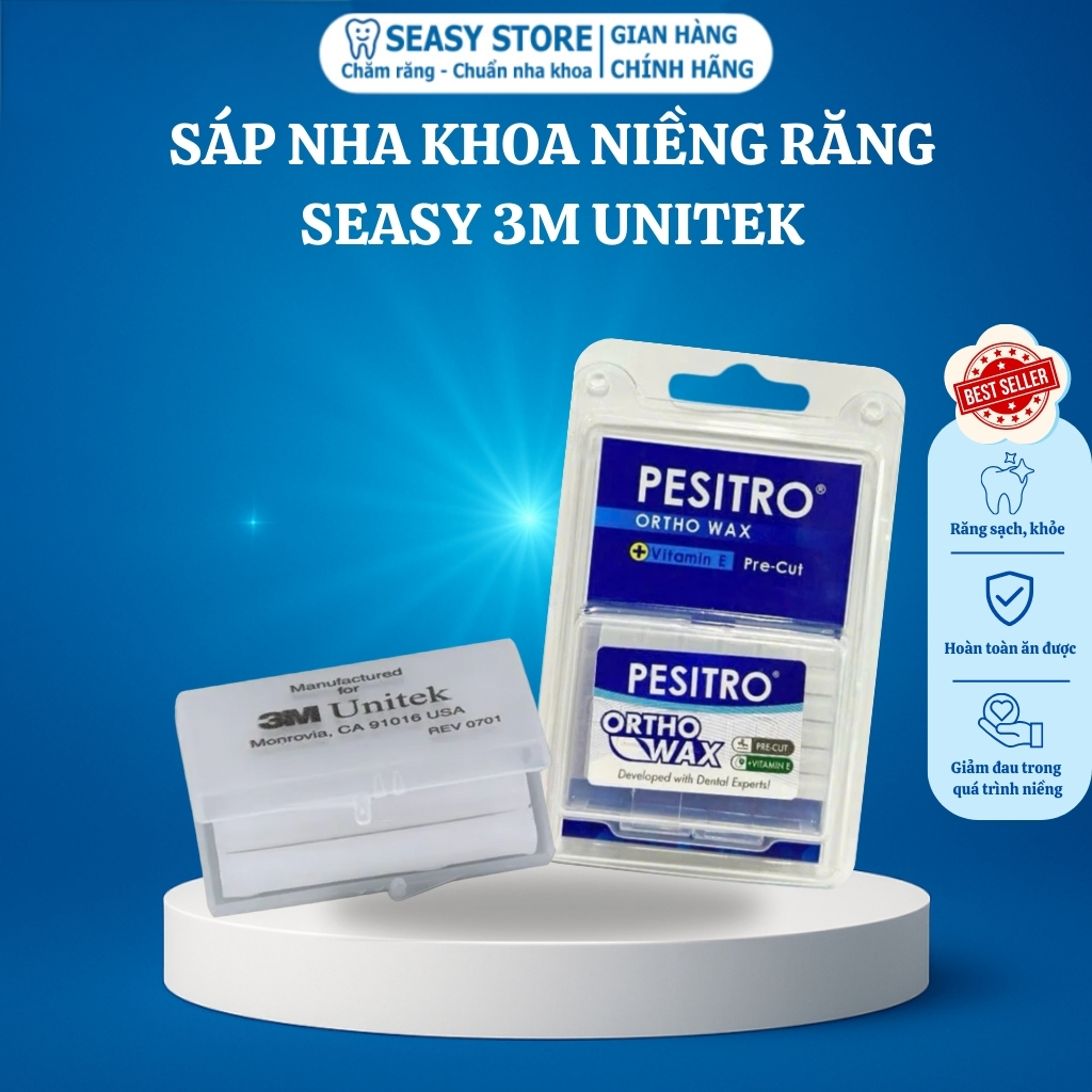 Sáp nha khoa niềng răng SeaSy 3M Unitek - Sáp chỉnh nha hỗ trợ giảm đau dành cho người niềng răng