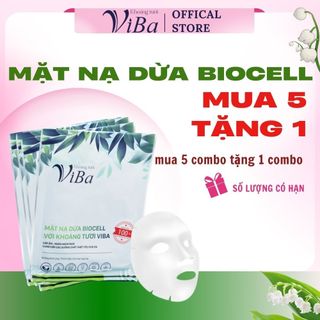 Mặt nạ dừa biocell với Khoáng tươi ViBa lên men tự nhiên cấp ẩm ngừa mụn sáng da căng mướt 