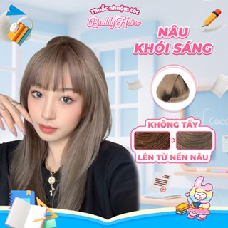 Thuốc nhuộm tóc màu NÂU KHÓI SÁNG, thuốc nhuộm tóc không cần tẩy, kem nhuộm tóc tại nhà Buddyhairs tặng kèm dụng cụ